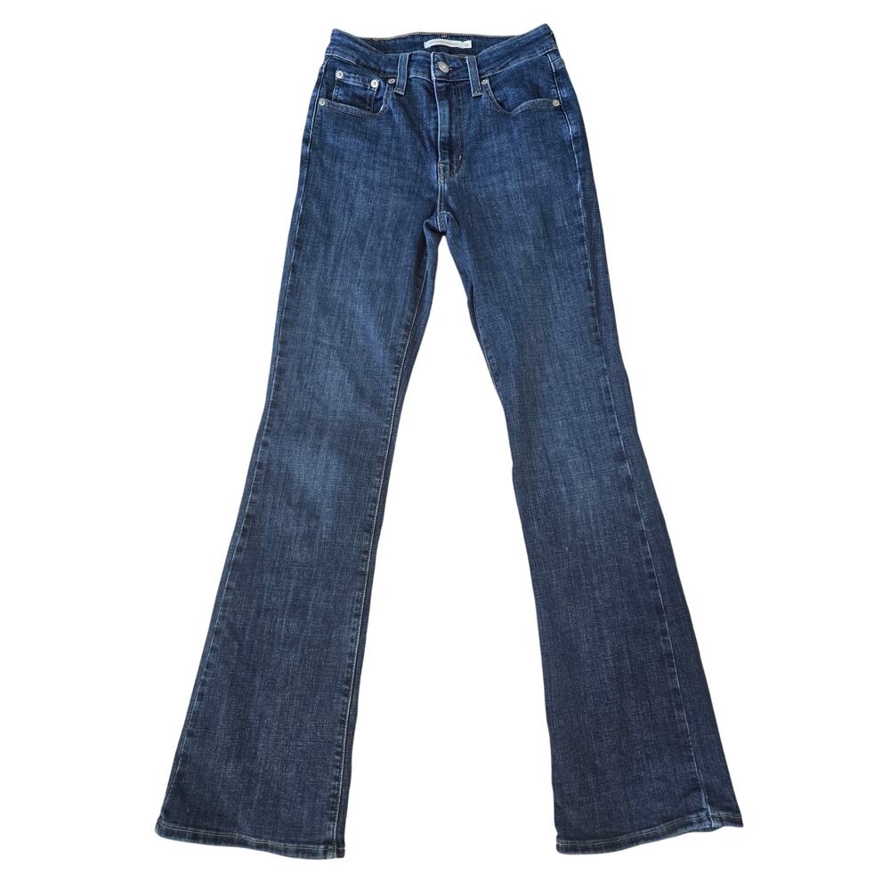 Levi's 725 High Rise Bootcut Jeans Medium Wash Denim Size 26 - Picture 3 of 7